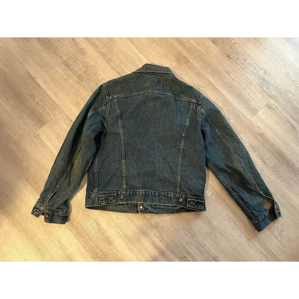 VTG 70s Levis Denim Trucker Jacket Blue Jean Pointed Collar 40 S/M